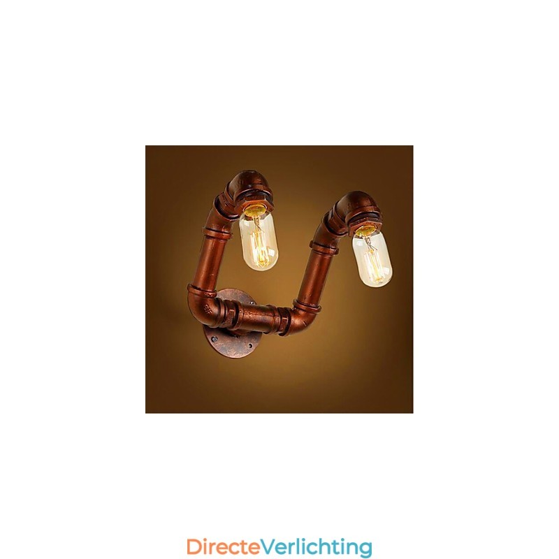 Amerikaanse Bar Xiang Slaapkamer Gangpad Waterpijp Wandlamp Retro Industriële IJzeren Wandlamp