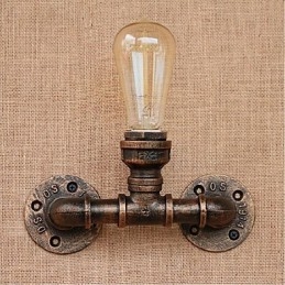 Nostalgia Eenvoudige Waterpijp Decoratieve Kleine Wandlamp Wandlamp