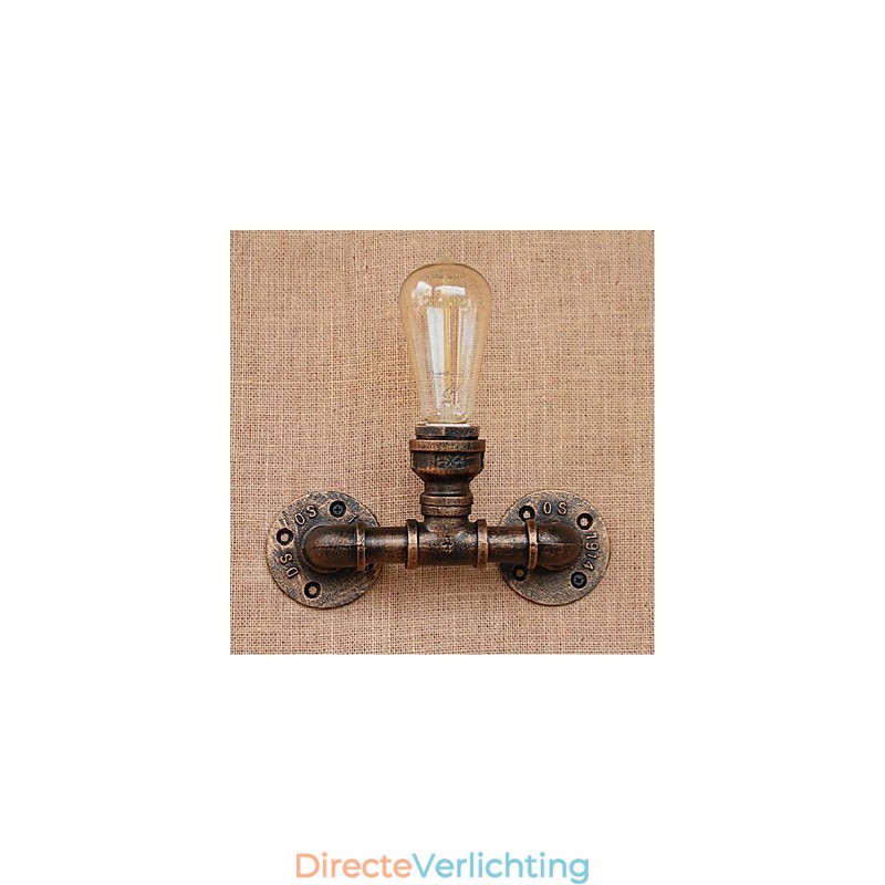 Nostalgia Eenvoudige Waterpijp Decoratieve Kleine Wandlamp Wandlamp