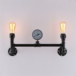 2 koppen Vintage industriële pijp wandlampen zwart creatieve verlichting restaurant café bar decoratie verlichting