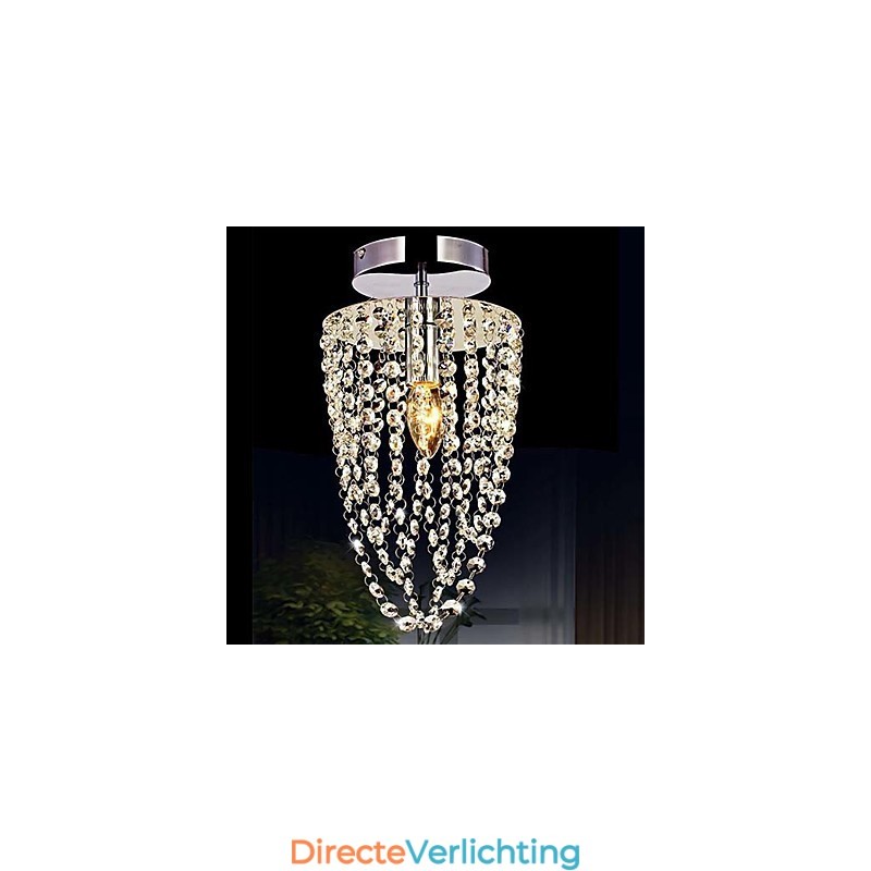 1-lichts chromen moderne K9 transparante kristallen kroonluchter met 1 lamp