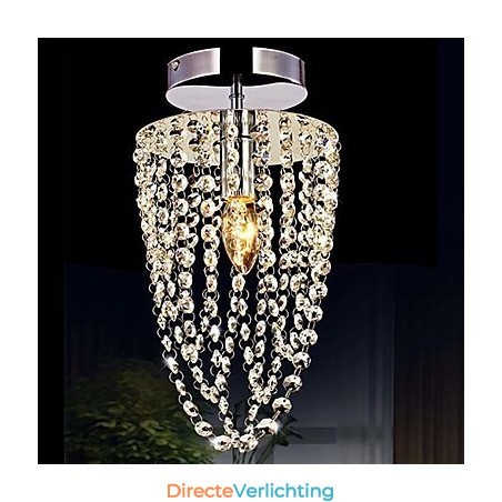 1-lichts chromen moderne K9 transparante kristallen kroonluchter met 1 lamp 1-lichts chromen moderne K9 transparante kristallen kroonluchter met 1 lamp