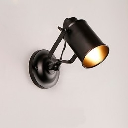 Vintage zwarte metalen loft wandlamp woonkamer eetkamer hal café bars bar wandlamp