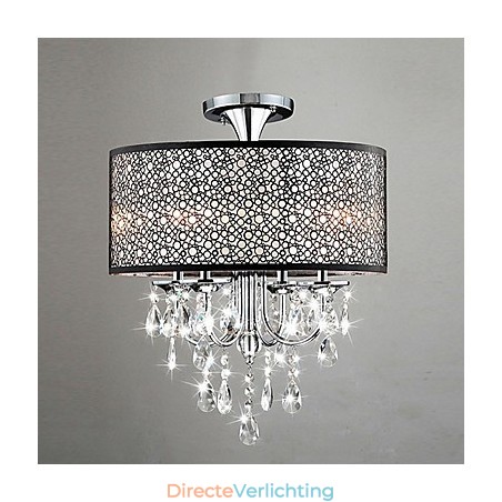 Moderne eigentijdse trommelkristal mini-stijl chromen kroonluchter Moderne eigentijdse trommelkristal mini-stijl chromen kroonluchter
