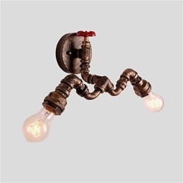 Vintage industriële pijp wandlampen creatieve verlichting restaurant café bar decoratie verlichting met 2 licht geverfde afwerking