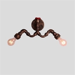 Vintage industriële pijp wandlampen creatieve verlichting restaurant café bar decoratie verlichting met 2 licht geverfde afwerking