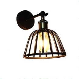 Licht geschilderde stalen wandlamp Dumb Black American Coffee Decoratie Retro wandlamp Lichtzwaardlamp op muur