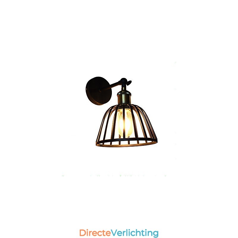 Licht geschilderde stalen wandlamp Dumb Black American Coffee Decoratie Retro wandlamp Lichtzwaardlamp op muur