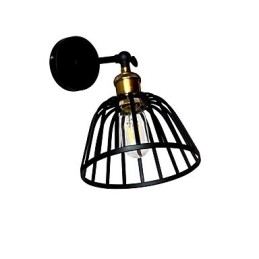 Licht geschilderde stalen wandlamp Dumb Black American Coffee Decoratie Retro wandlamp Lichtzwaardlamp op muur