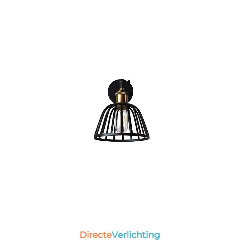 Licht geschilderde stalen wandlamp Dumb Black American Coffee Decoratie Retro wandlamp Lichtzwaardlamp op muur