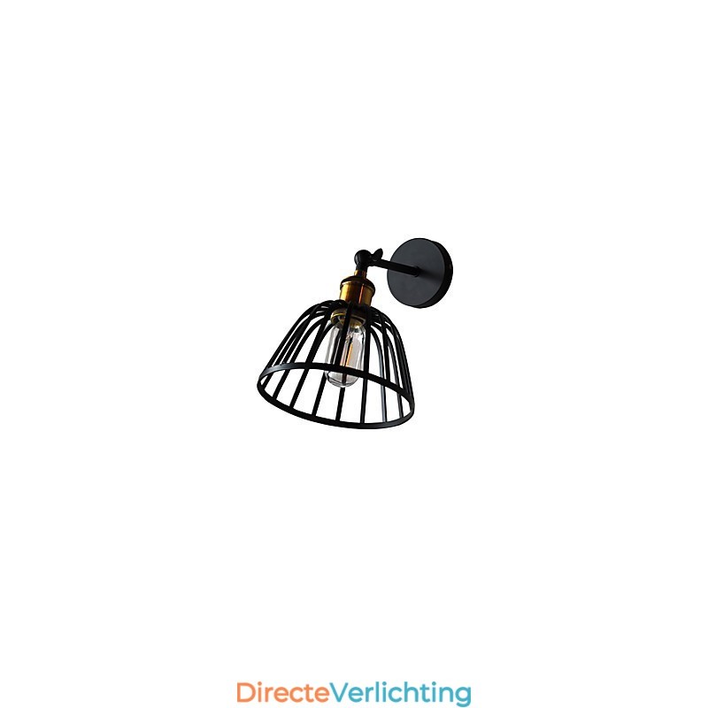 Licht geschilderde stalen wandlamp Dumb Black American Coffee Decoratie Retro wandlamp Lichtzwaardlamp op muur