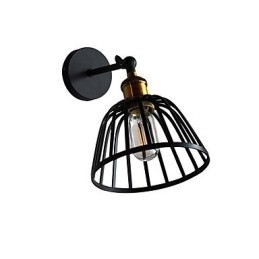 Licht geschilderde stalen wandlamp Dumb Black American Coffee Decoratie Retro wandlamp Lichtzwaardlamp op muur