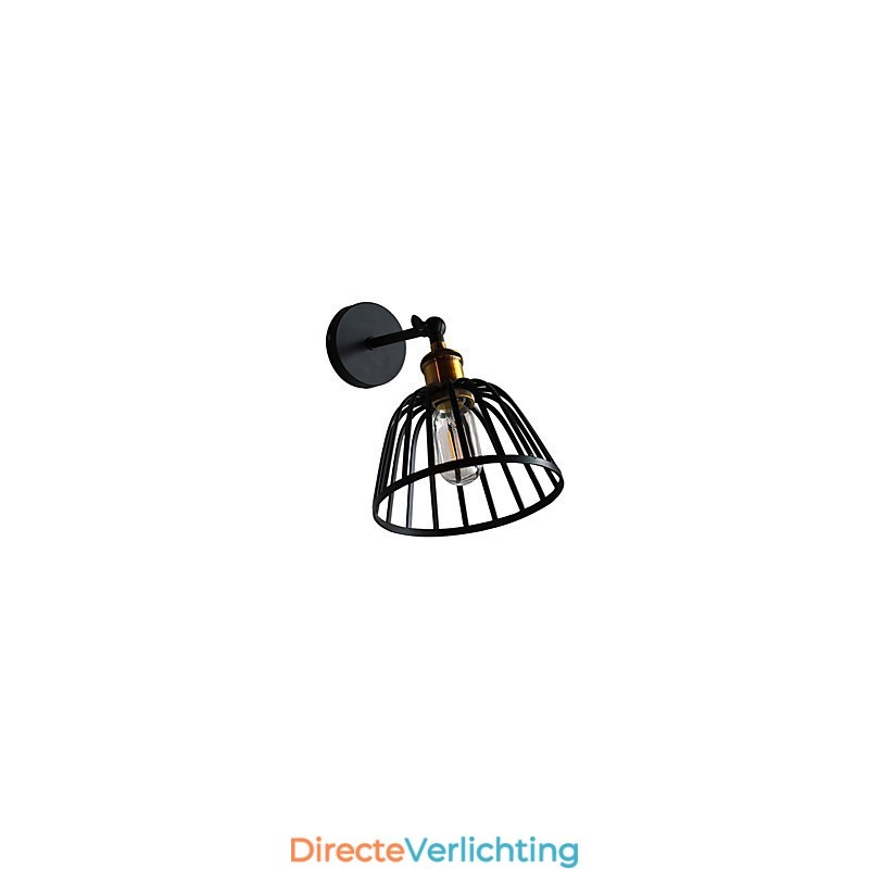 Licht geschilderde stalen wandlamp Dumb Black American Coffee Decoratie Retro wandlamp Lichtzwaardlamp op muur
