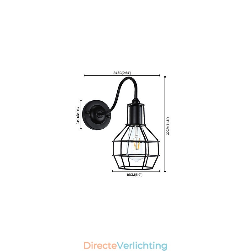 Wandlamp Wandlampen Wandlamp Ijzeren Wandlamp Dumb Black Lightsaber Lamp Aan De Muur