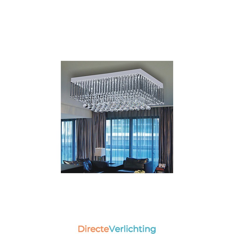 Artistieke plafondlamp in kristalkralendesign