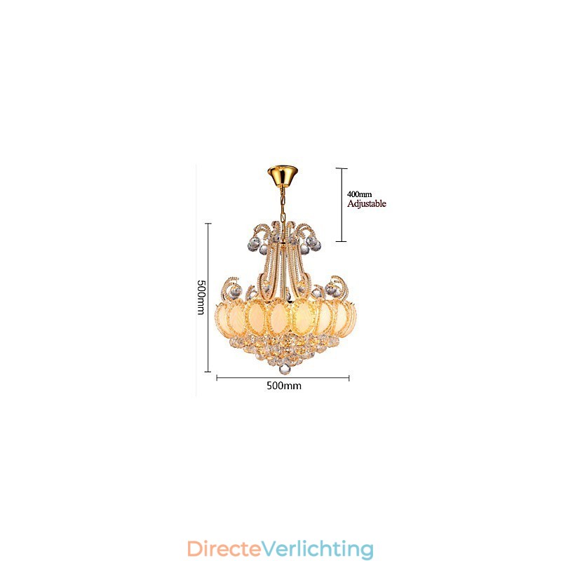 Moderne luxe kroonluchter kristallen hanglamp diameter 50 cm bevat 8 lampen