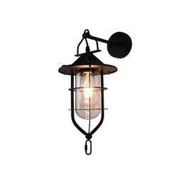 Licht geschilderde stalen wandlamp Dumb Black American Coffee Decoratie Retro wandlamp Lichtzwaardlamp op muur