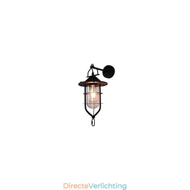 Licht geschilderde stalen wandlamp Dumb Black American Coffee Decoratie Retro wandlamp Lichtzwaardlamp op muur