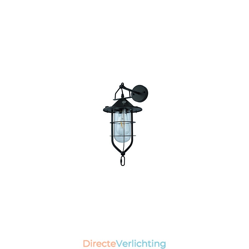 Licht geschilderde stalen wandlamp Dumb Black American Coffee Decoratie Retro wandlamp Lichtzwaardlamp op muur