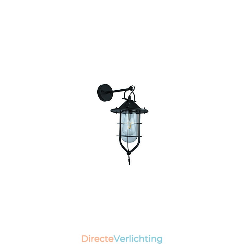 Licht geschilderde stalen wandlamp Dumb Black American Coffee Decoratie Retro wandlamp Lichtzwaardlamp op muur