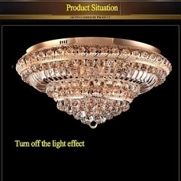 Moderne luxe kristallen plafondlamp Absorb koepellamp Diameter 60CM