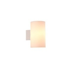 Glazen wandlamp voor metalen voet en glazen kap voor slaapkamerlamp