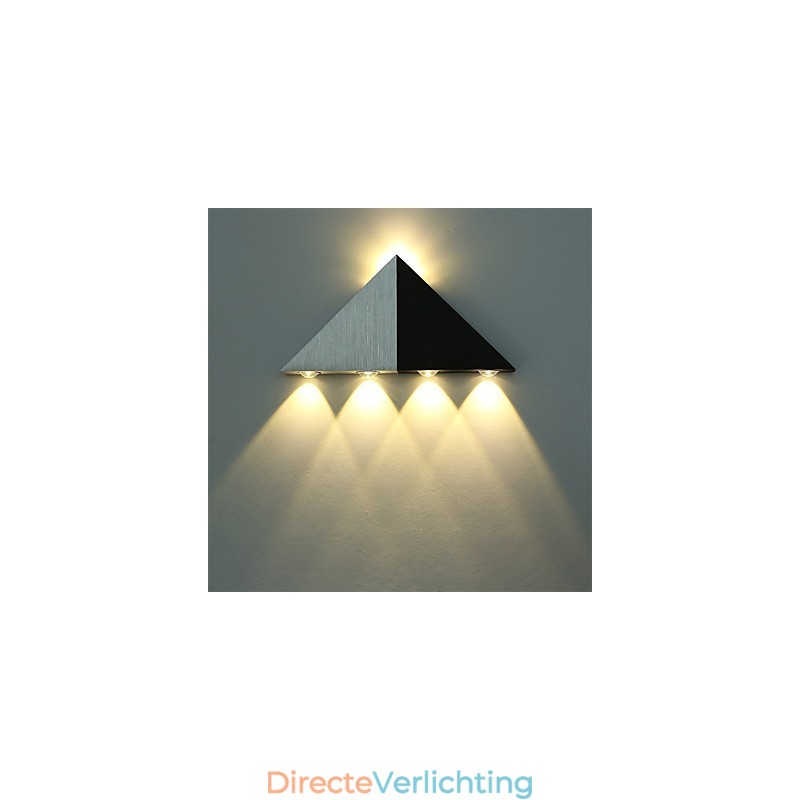 Moderne driehoekige wandlamp voor binnen, hal, op- en neerwaartse wandlamp, spotlicht, aluminium, decoratieve verlichting voor studio-restaurant