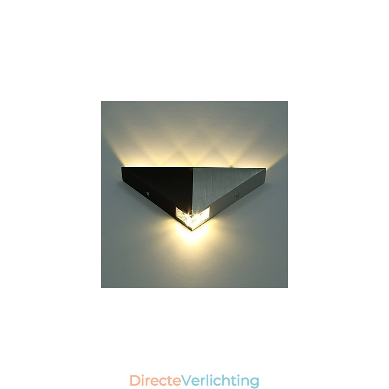Moderne driehoekige wandlamp voor binnen, hal, op- en neerwaartse wandlamp, spotlicht, aluminium, decoratieve verlichting voor studio-restaurant