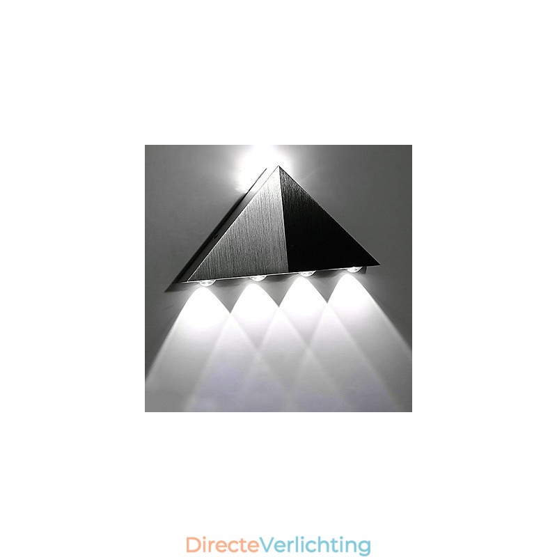 Moderne driehoekige wandlamp voor binnen, hal, op- en neerwaartse wandlamp, spotlicht, aluminium, decoratieve verlichting voor studio-restaurant
