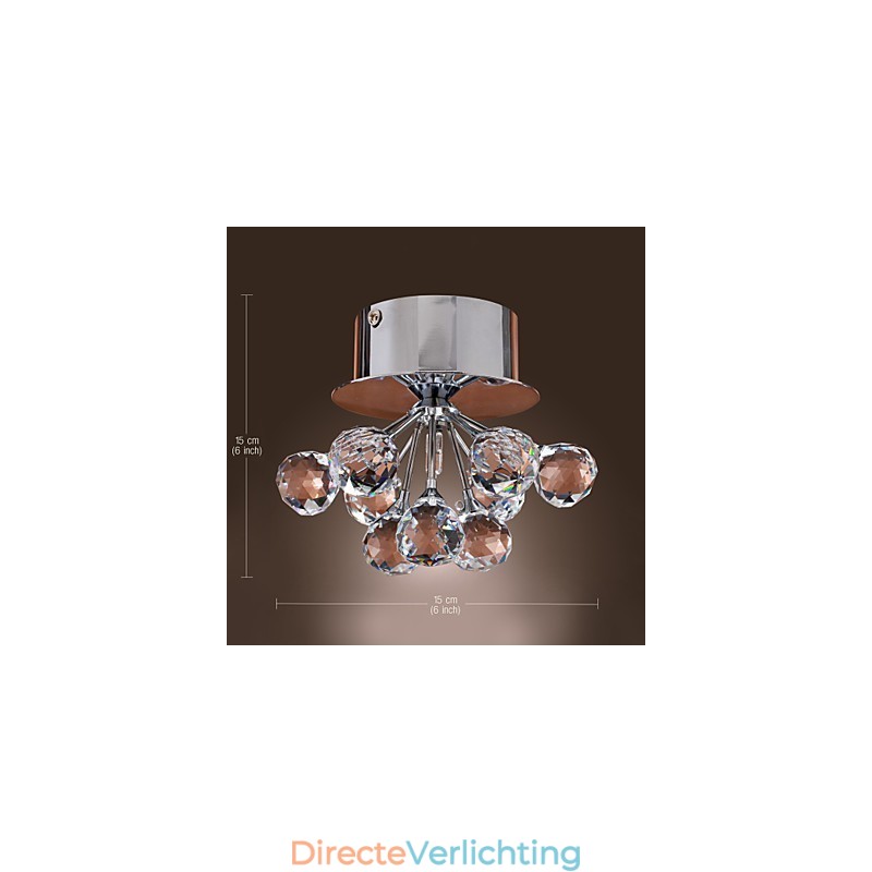 Moderne eigentijdse kristallen mini-stijl chromen metalen inbouwkast
