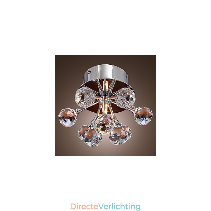 Moderne eigentijdse kristallen mini-stijl chromen metalen inbouwkast