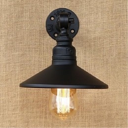 Industriële stijl Nordic waterpijp wandlamp wandlamp zwart