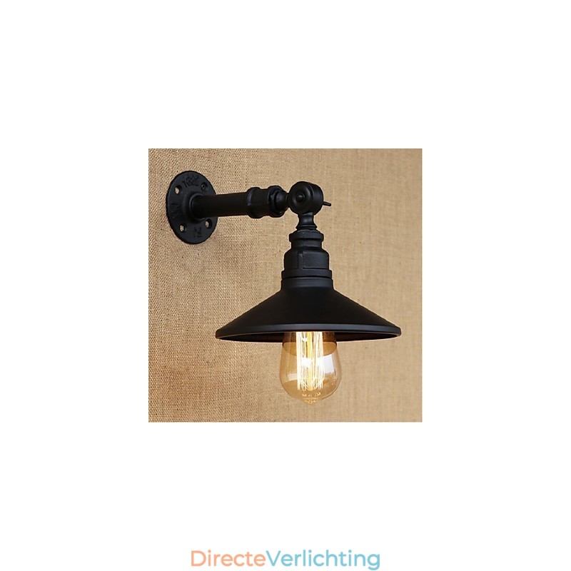 Industriële stijl Nordic waterpijp wandlamp wandlamp zwart