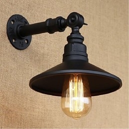 Industriële stijl Nordic waterpijp wandlamp wandlamp zwart