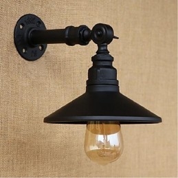 Industriële stijl Nordic waterpijp wandlamp wandlamp zwart