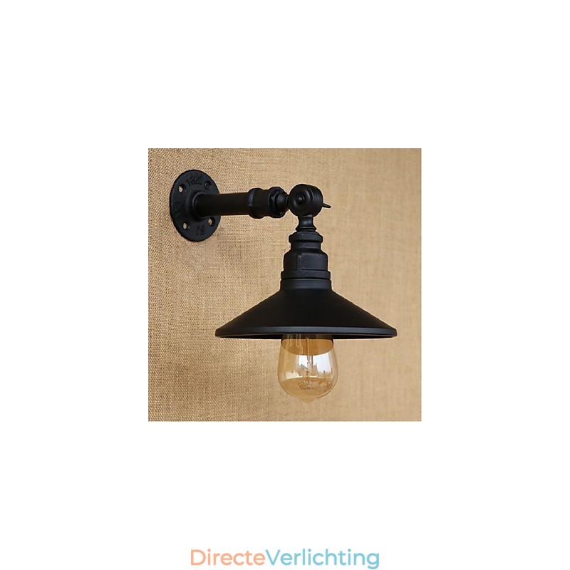 Industriële stijl Nordic waterpijp wandlamp wandlamp zwart