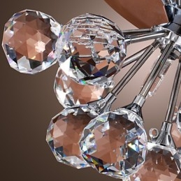 Moderne eigentijdse kristallen mini-stijl chromen metalen inbouwkast