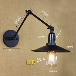 Rustieke Lodge Schilderij Kenmerk voor Mini Stijl Swing Arm Downlight Wandlampen