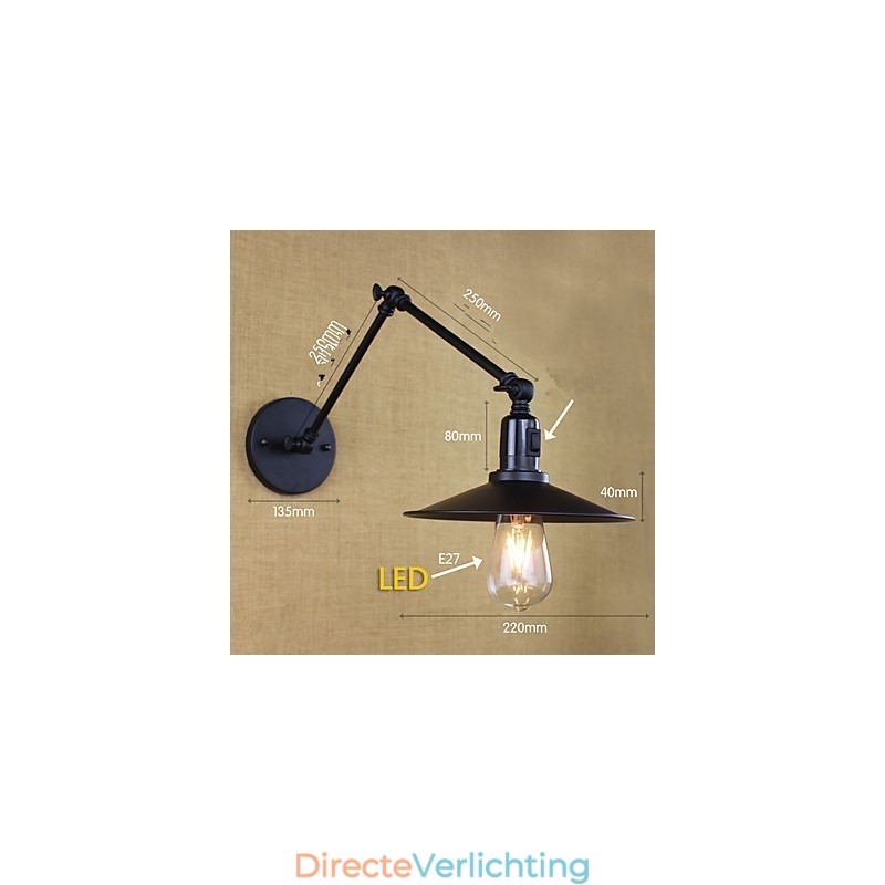 Rustieke Lodge Schilderij Kenmerk voor Mini Stijl Swing Arm Downlight Wandlampen