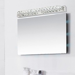 Lange hoogwaardige spiegellamp badkamerverlichting metaal en kristal wandlamp