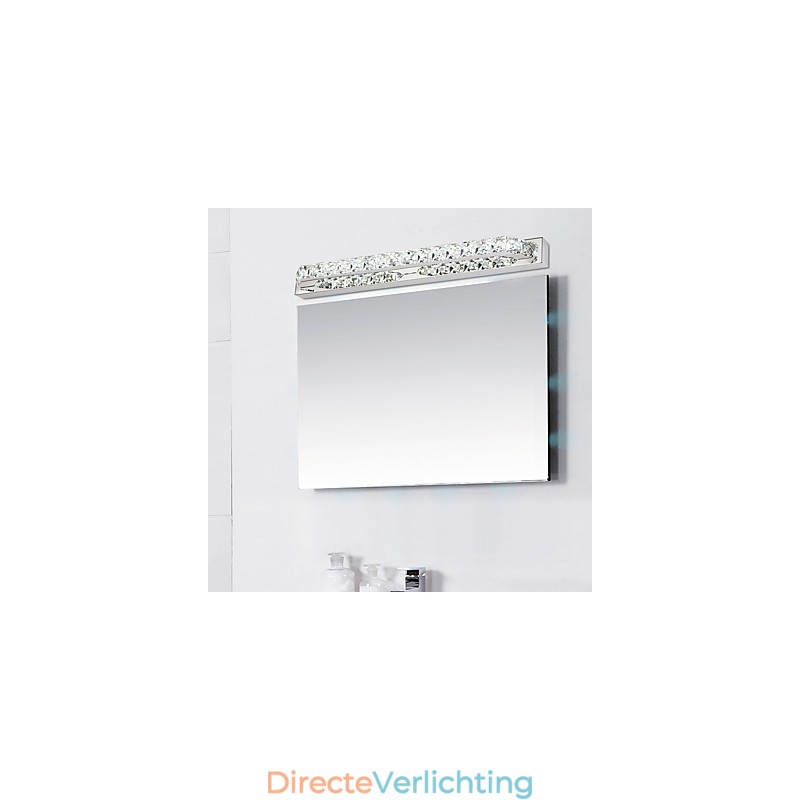 Lange hoogwaardige spiegellamp badkamerverlichting metaal en kristal wandlamp