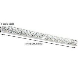 Lange hoogwaardige spiegellamp badkamerverlichting metaal en kristal wandlamp
