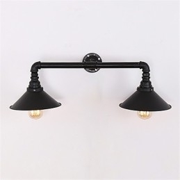 2 koppen retro industriële buis wandlampen eenvoudige loft zwarte metalen eetkamer keuken bar café decoratieve verlichting