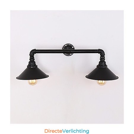 2 koppen retro industriële buis wandlampen eenvoudige loft zwarte metalen eetkamer keuken bar café decoratieve verlichting 2 koppen retro industriële buis wandlampen eenvoudige loft zwarte metalen eetkamer keuken bar café decoratieve verlichting
