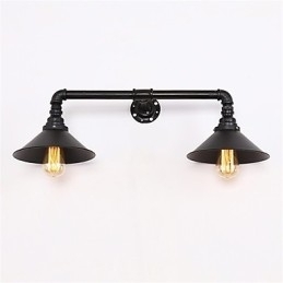 2 koppen retro industriële buis wandlampen eenvoudige loft zwarte metalen eetkamer keuken bar café decoratieve verlichting