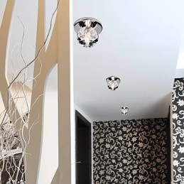 Moderne eigentijdse kristallen mini-stijl chromen metalen inbouwkast