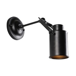 Vintage zwarte metalen loft wandlamp woonkamer eetkamer hal café bars bar wandlamp