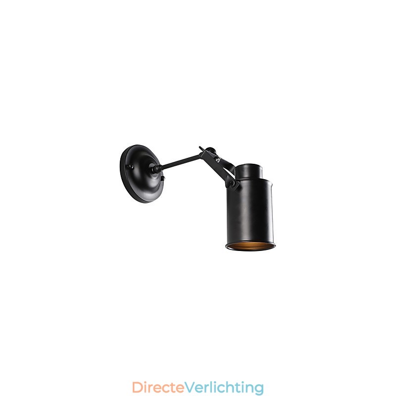 Vintage zwarte metalen loft wandlamp woonkamer eetkamer hal café bars bar wandlamp