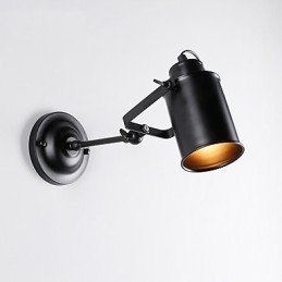 Vintage zwarte metalen loft wandlamp woonkamer eetkamer hal café bars bar wandlamp