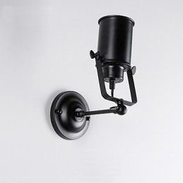 Vintage zwarte metalen loft wandlamp woonkamer eetkamer hal café bars bar wandlamp